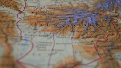 En karta över Afghanistan