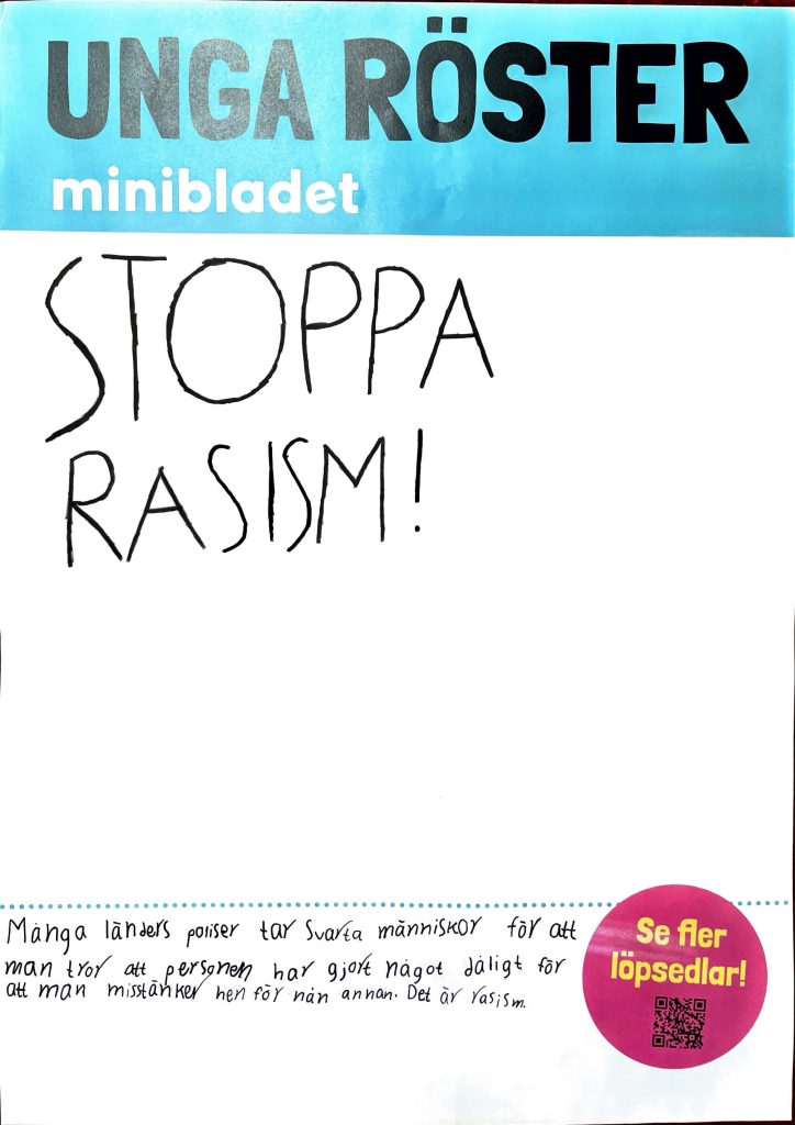 Löpsedel: Stoppa rasism